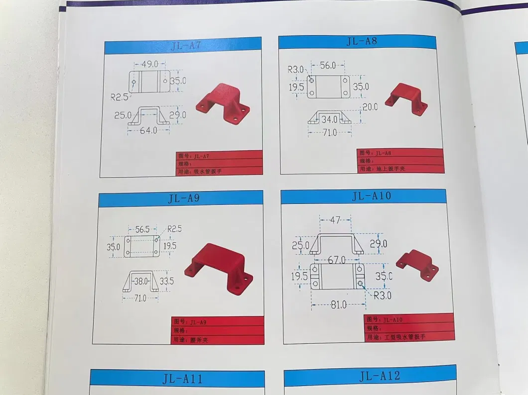 Fire Truck Accessories Plastic Fastener Suction Hose Wrench/Ground Wrench Clamp/Waist Axe Plate/Work Type Suction Hose Wrench A7-10