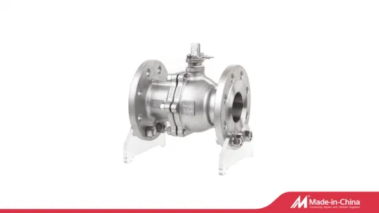 Válvula de esfera de flange de aço inoxidável manual disponível com projeto à prova de fogo API 607 ​​com atuador pneumático